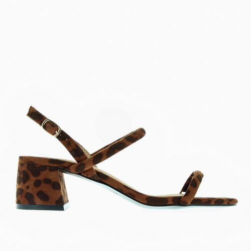 Vanessa Wu - Sandales à talons minimalistes Femme - Léopard - Les chaussures femme